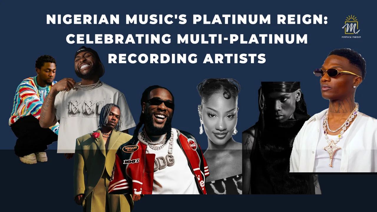 Nigerian Music's Platinum Reign article poster celebrating Nigerian recording artists