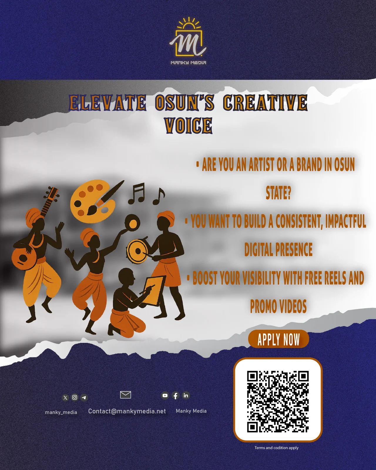 Elevate Osun Creative Voice official campaign graphic for artists and brands in Osun State
